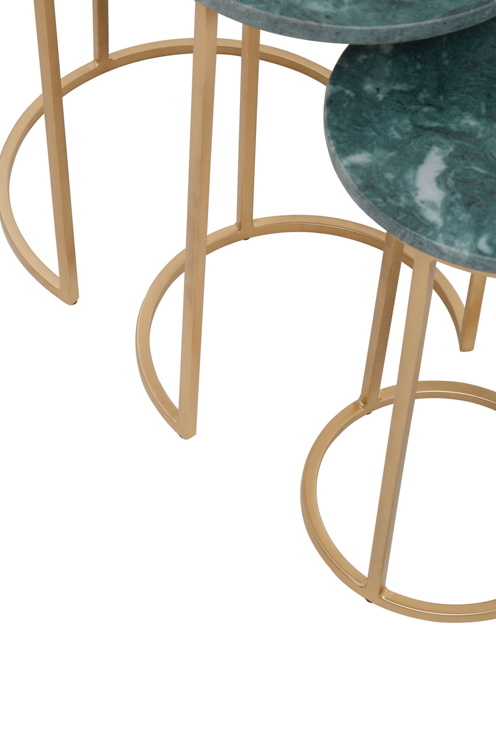Thumbnail: Marbina Nest Of 3 Green Marble Tables