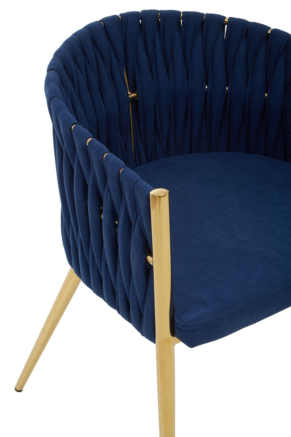Thumbnail: Monaco Blue Dining Chair With Woven Back