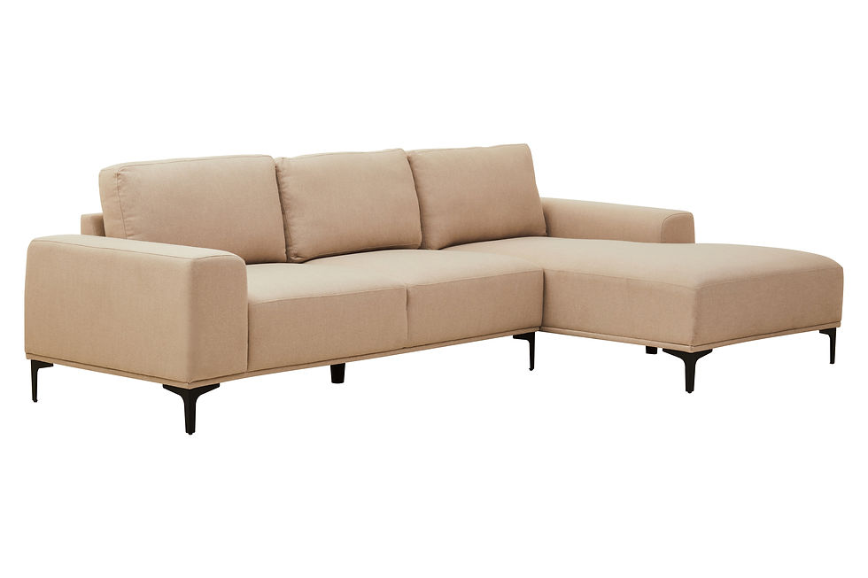Thumbnail: Bali 3 Seat Natural Fabric Left Chaise Sofa