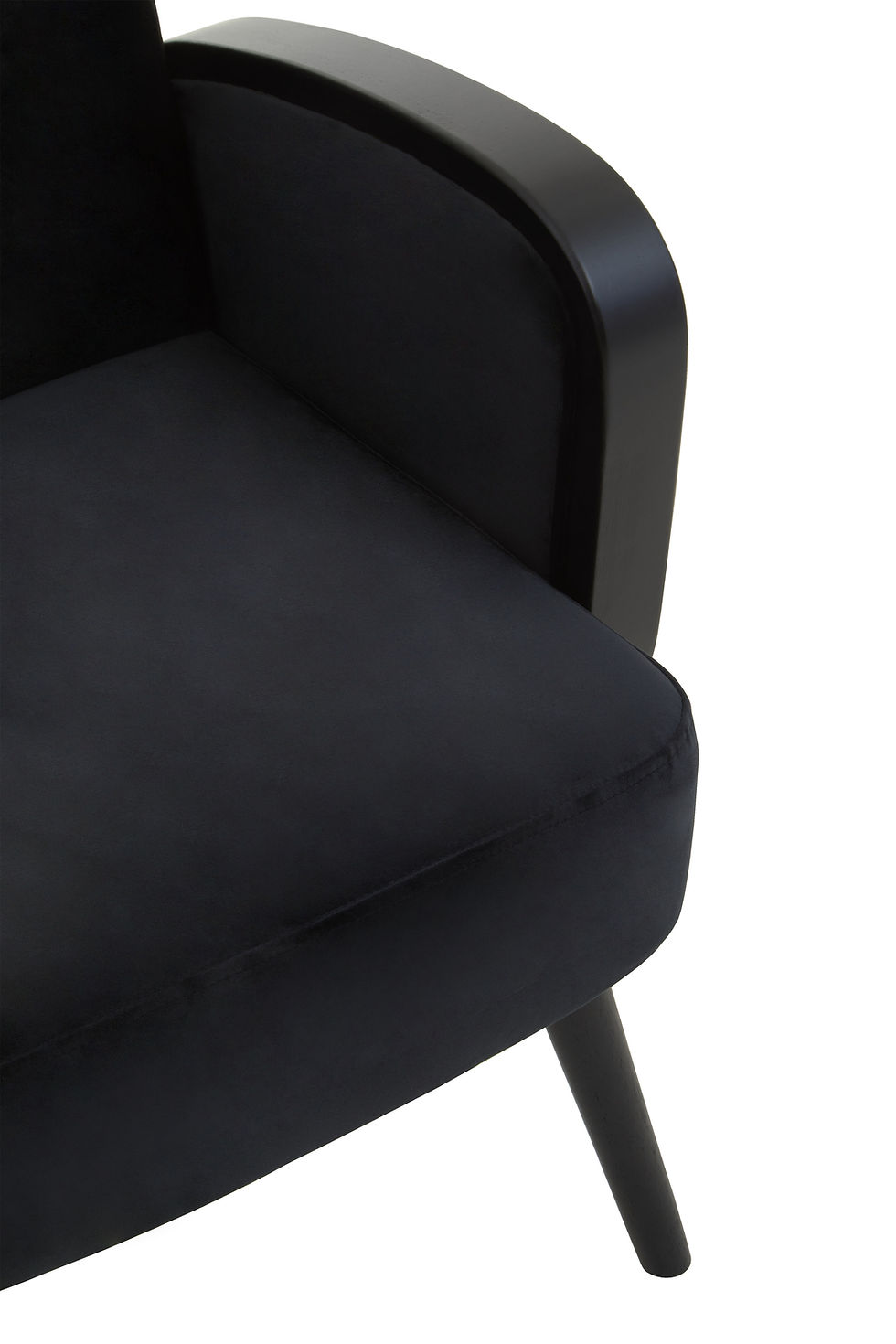 Thumbnail: Selene Black Velvet Armchair