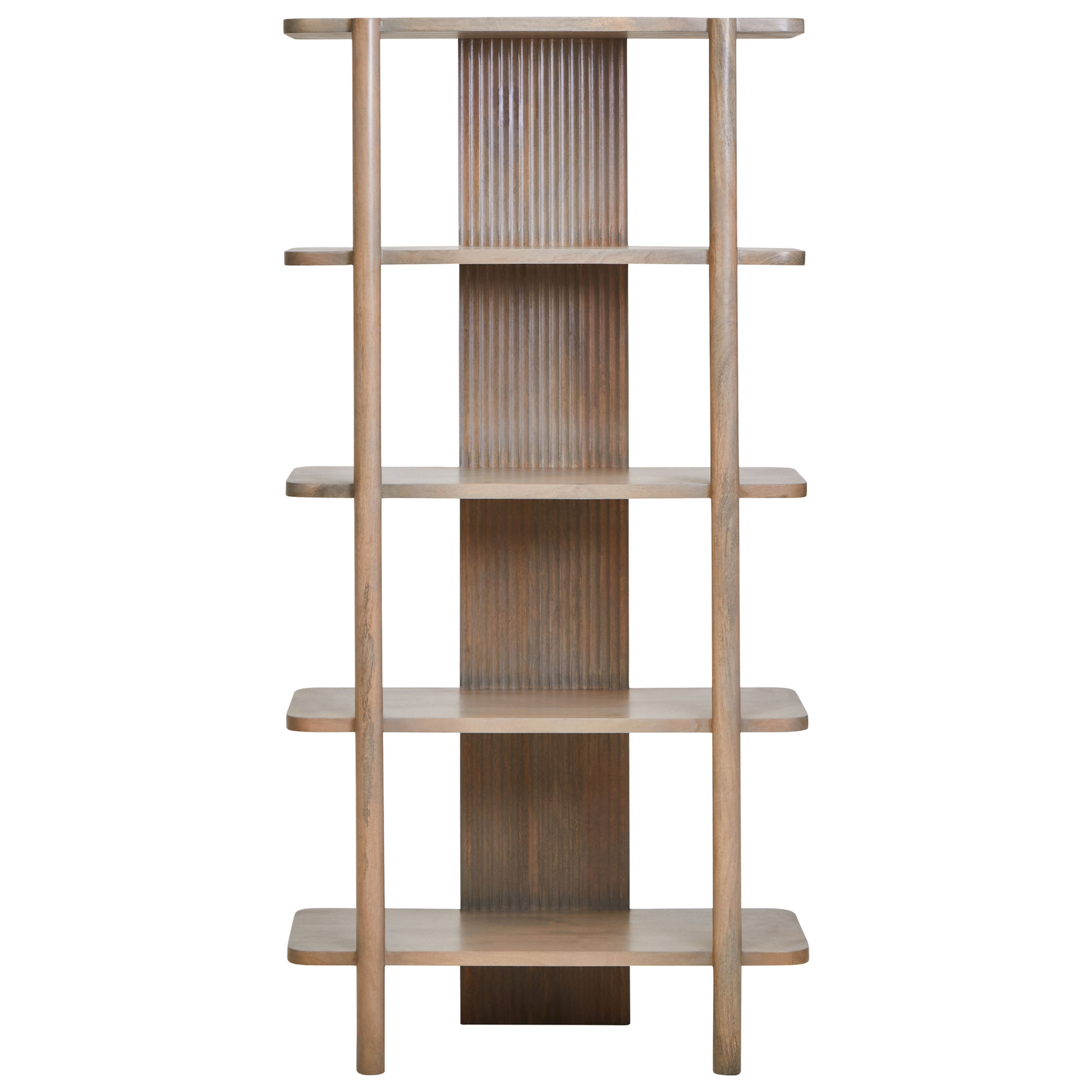 Bali 5 Tier Grey Mango Wood Shelf Unit