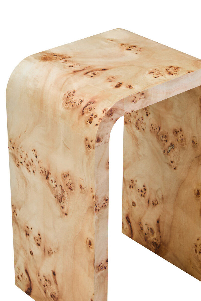 Thumbnail: Motasa Burl Wood Design Curved Side Table