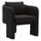 Thumbnail: Ozzero Black Boucle Curved Armchair