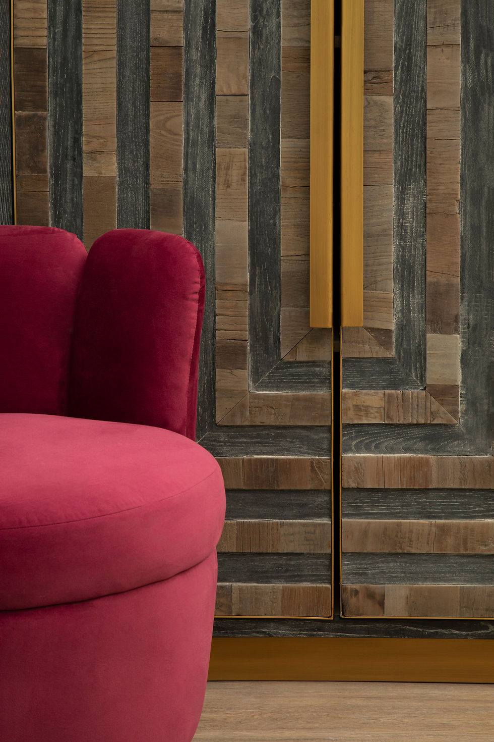 Thumbnail: Aspen Wine Velvet Accent Chair