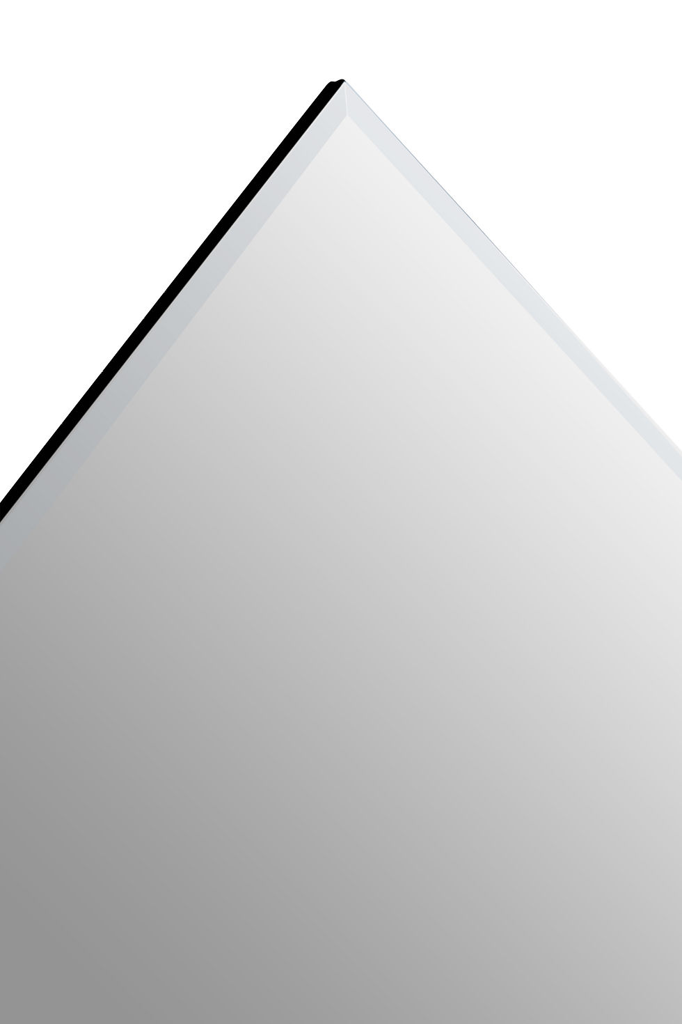 Thumbnail: Aventine Triangular Wall Mirror With Silver Finish Frame