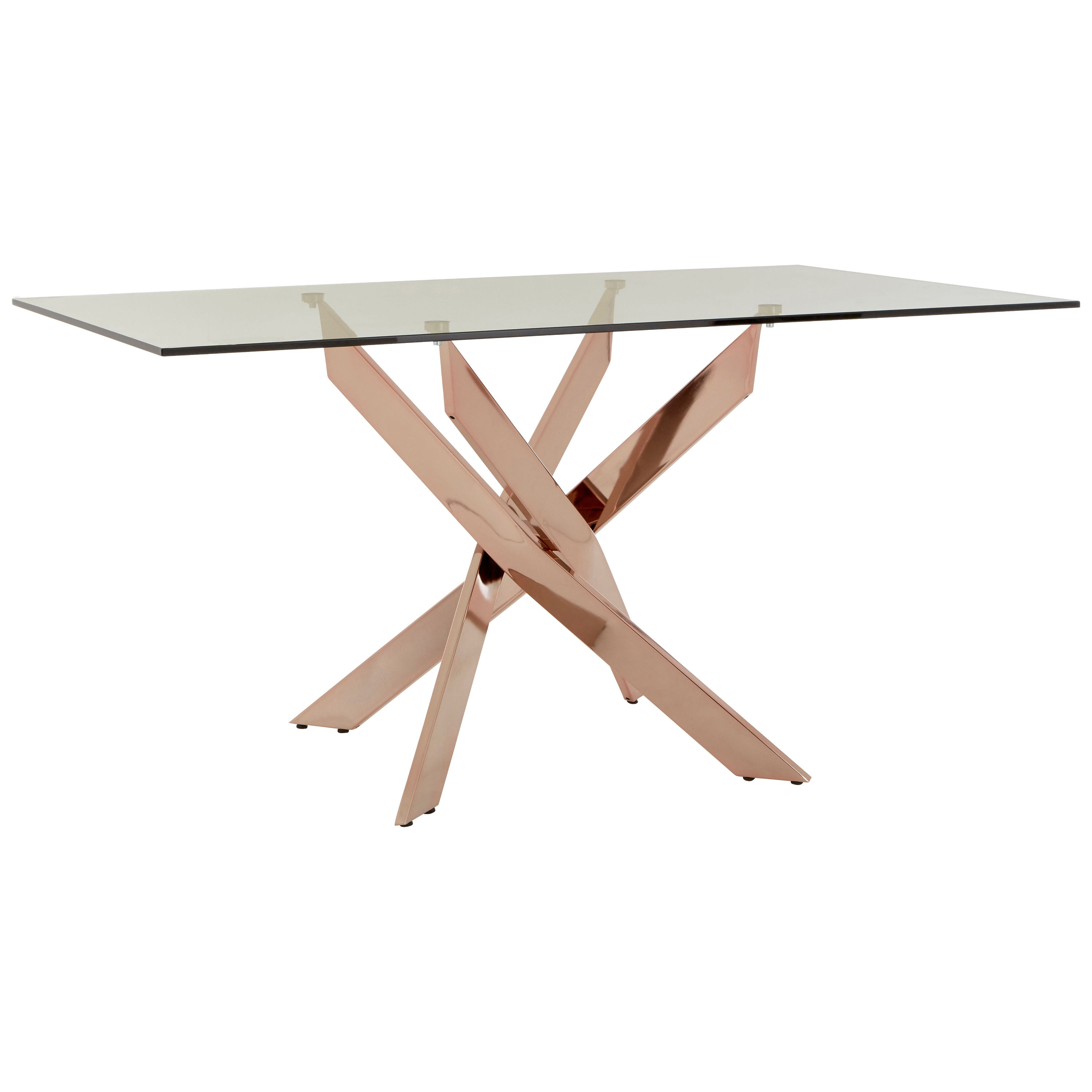 Aubriana Rectangular Rose Gold Dining Table