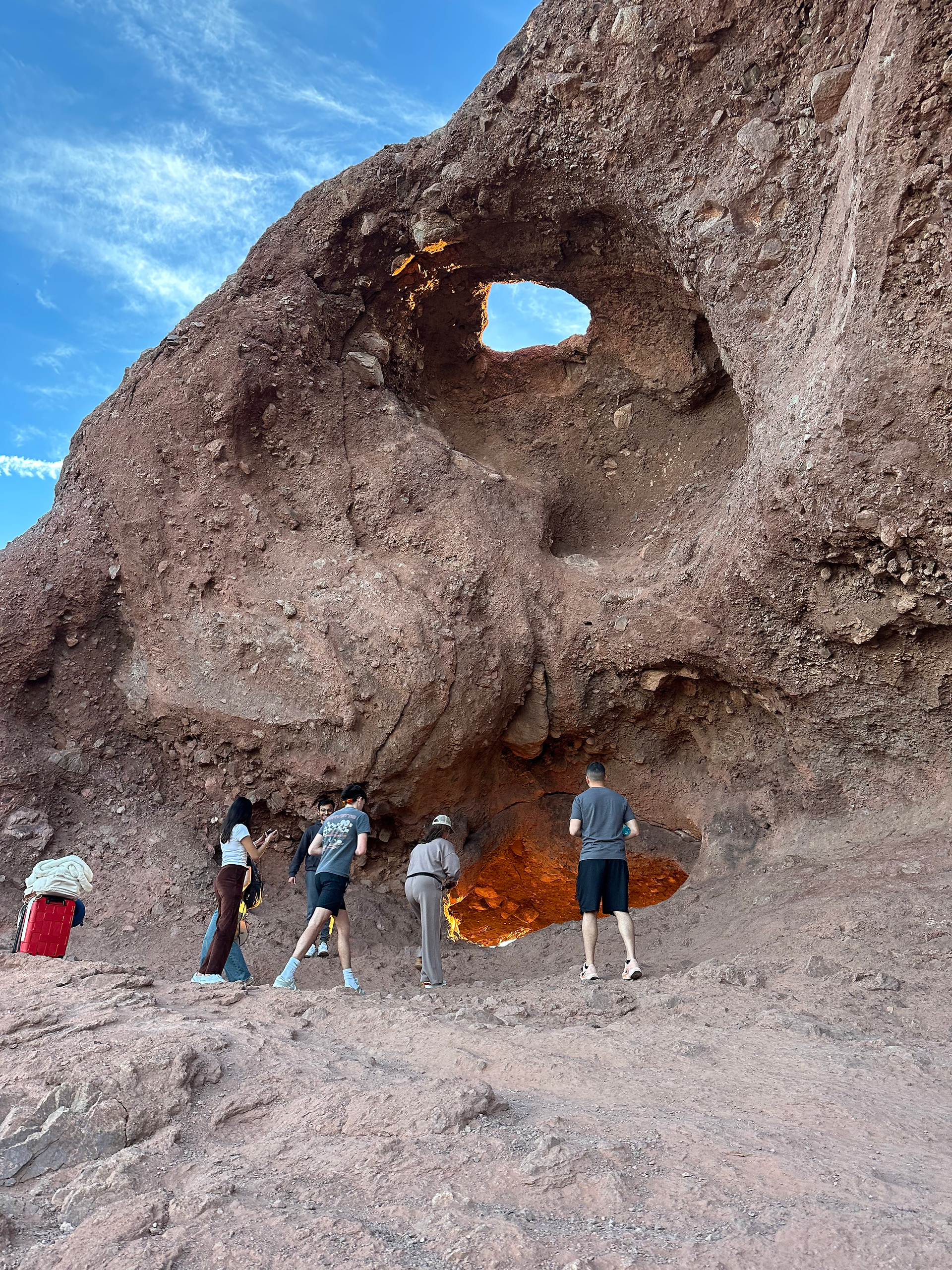 stairs leading up to the hole in the rock in phoenix arizona