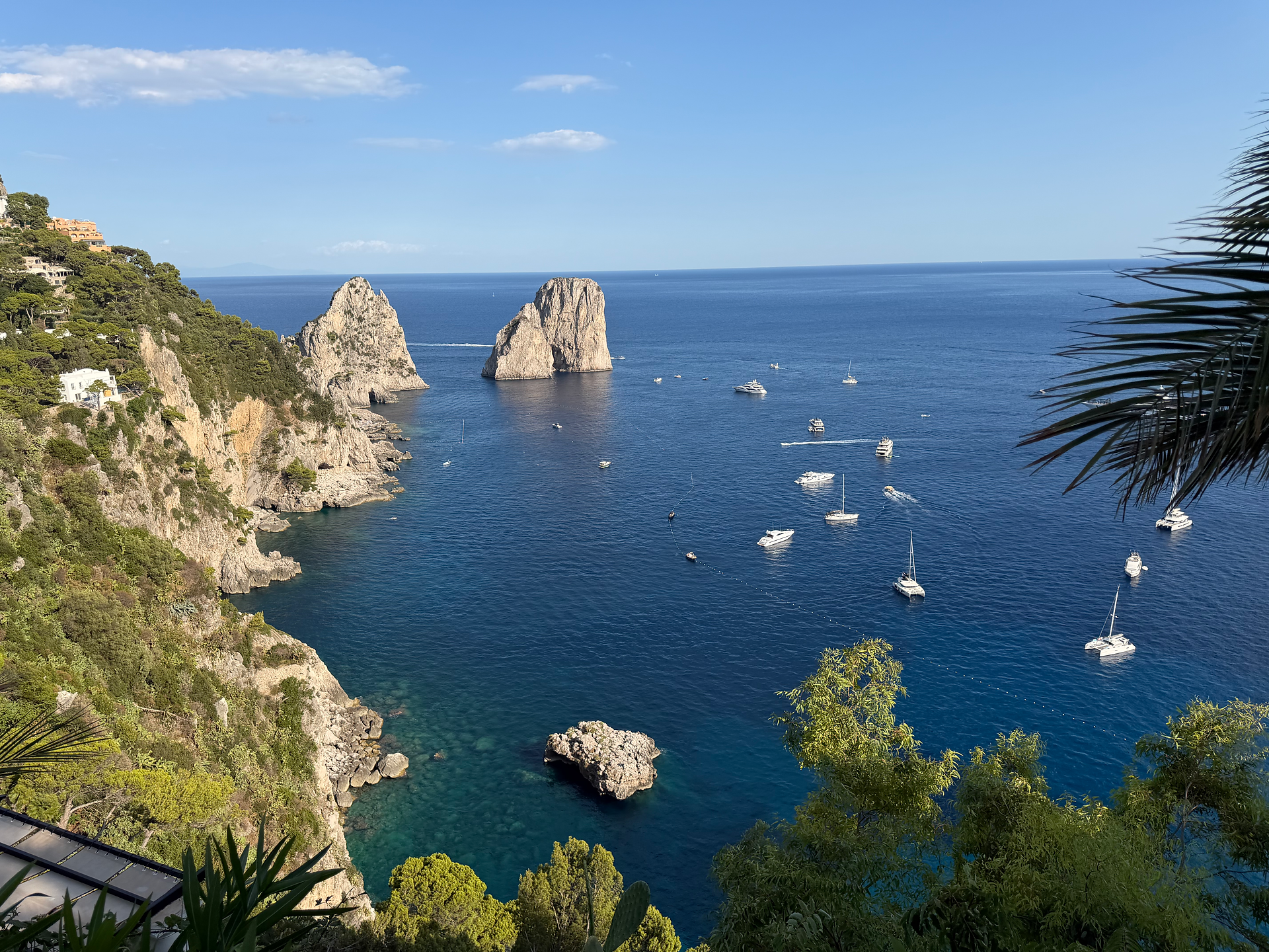 stunning view of mediterranean from augustus gardens capri italy