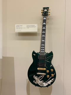 Electric guitar made in 1976 in Japan on display at the musical instrument museum in phoenix az