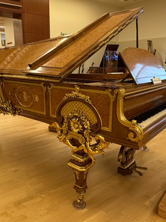 Grand piano from 1889 Paris on display at the musical instrument museum in phoenix az