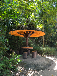 cute mushroom table on sentosa island singapore