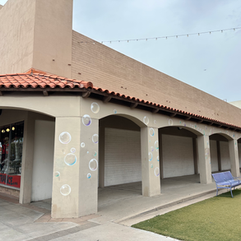 bubbles painted on building in mesa az