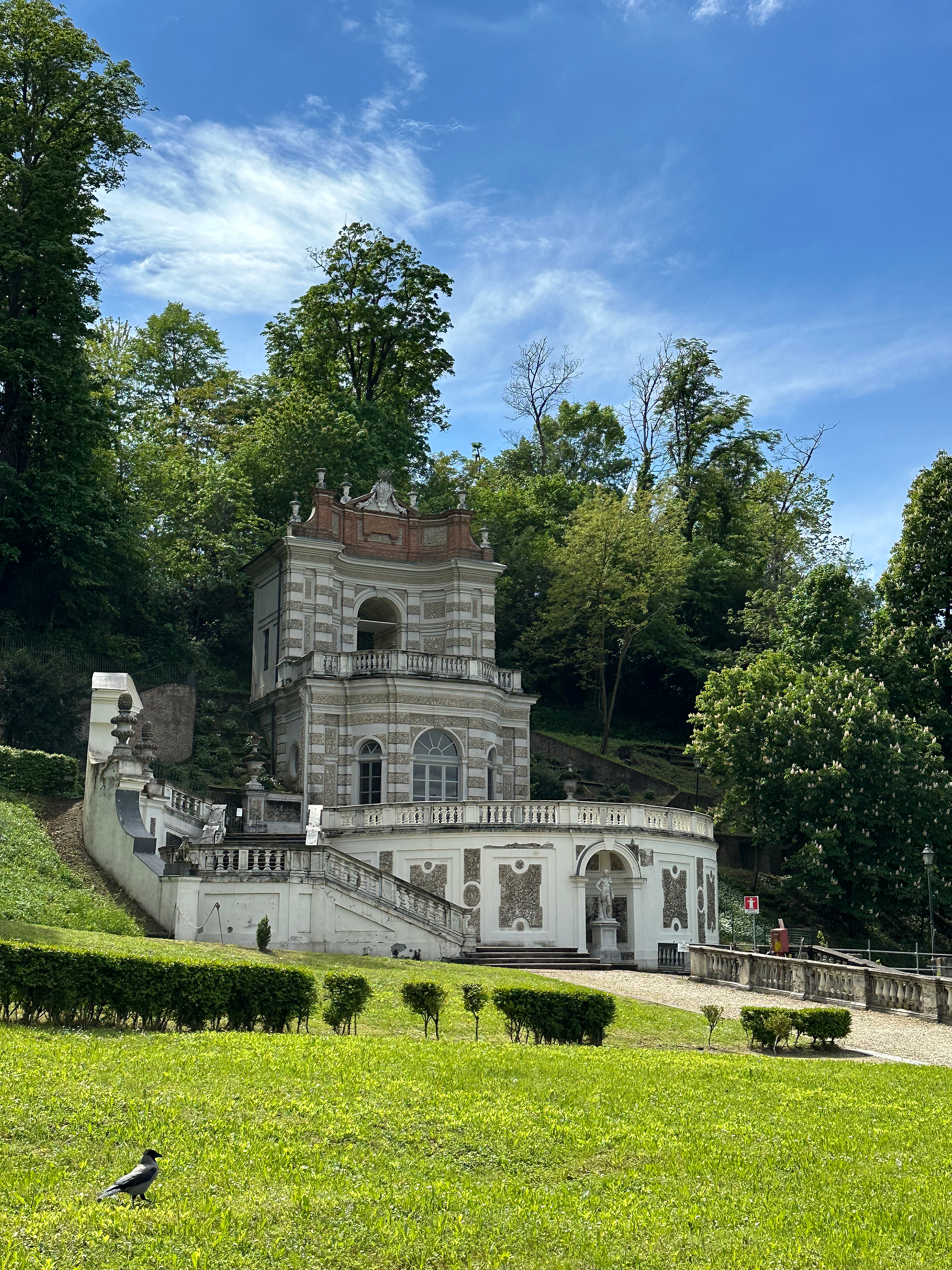 backyard park building at villa della regina turin italy