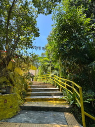 stairs to malay shrines on top of kusu island, singapore