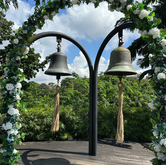 two giant bells at mount faber singapore