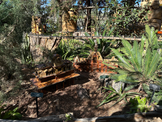 model rail station in the tucson botanical gardens great garden express railway exhibit