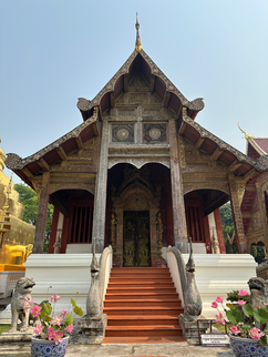 exterior of shrine in wat phra singh chiang mai thailand