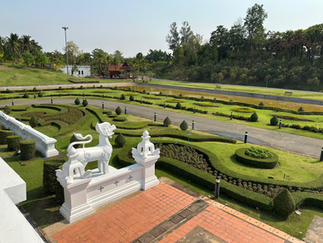 water and landscaping around the royal pavilion in chiang mai thailands royal park rajapruek