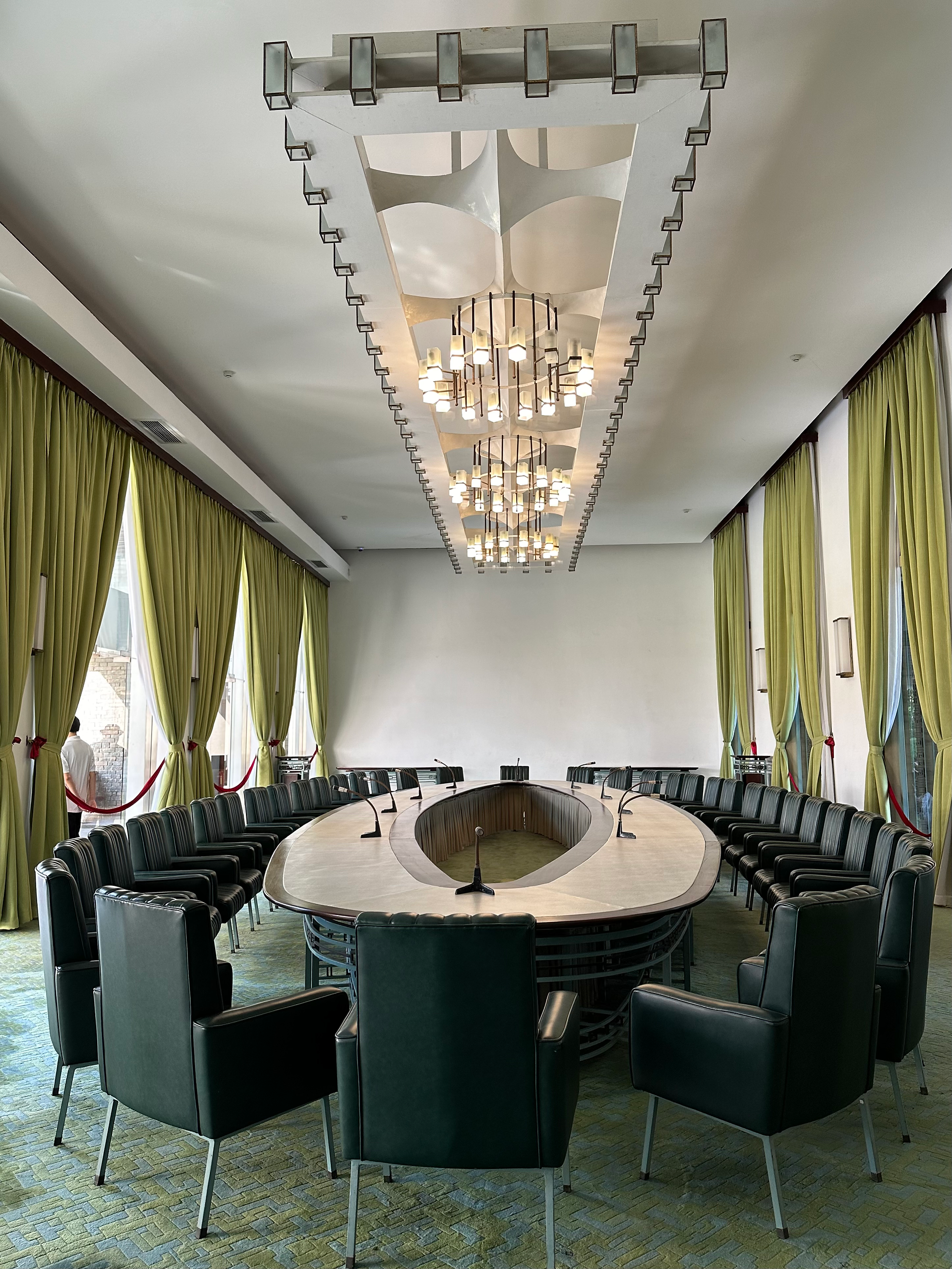 view of conference table inside of ho chi minh city independence palace