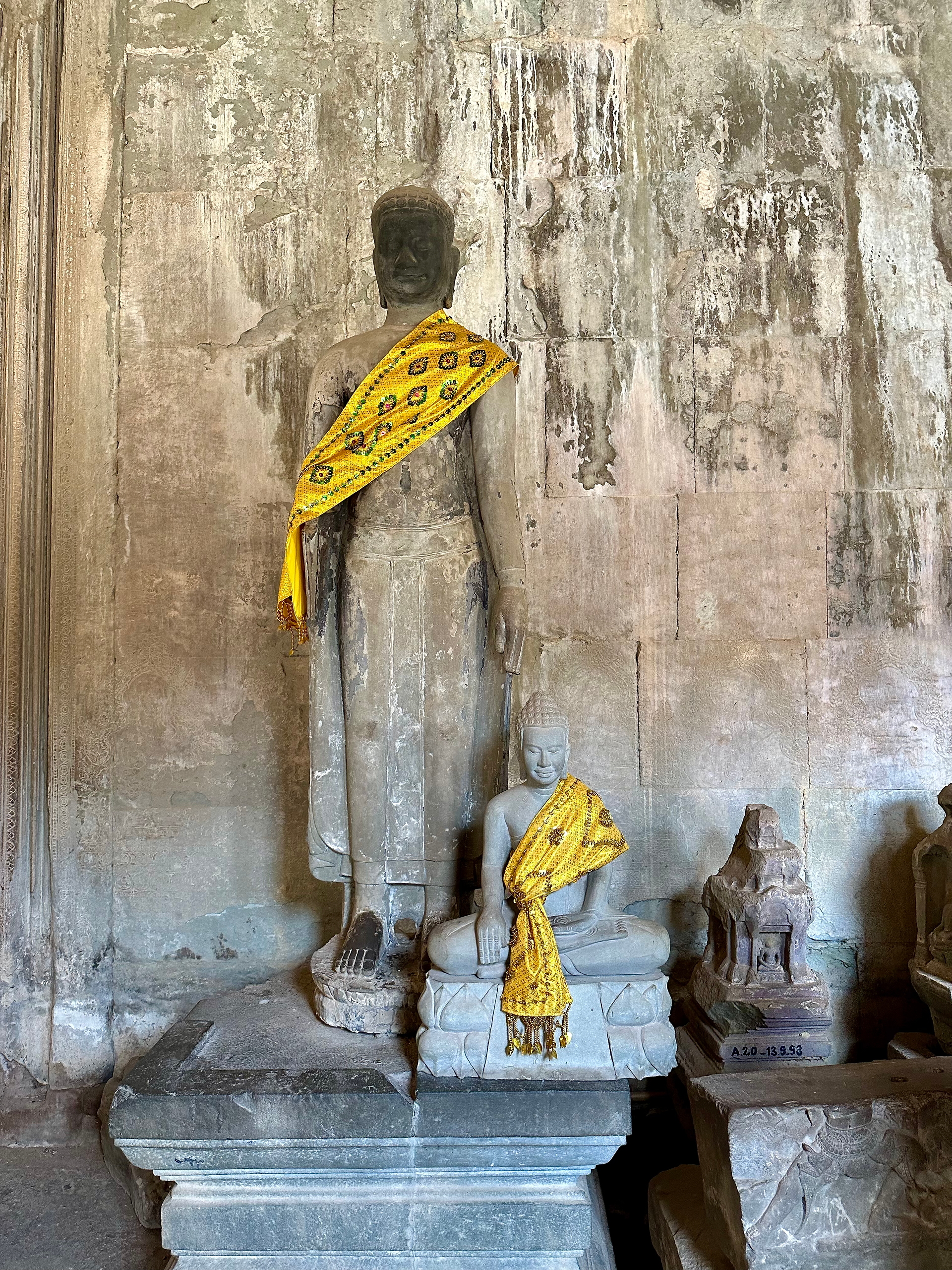 buddhist shrine maintained inside angkor wat cambodian temple