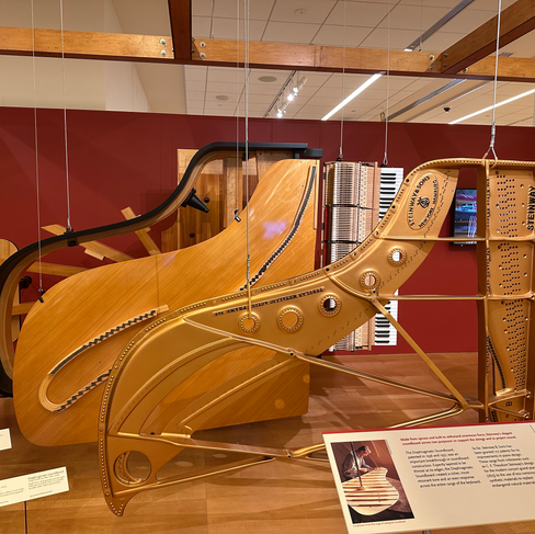 deconstructed steinway piano exhibit at the musical instrument museum phoenix