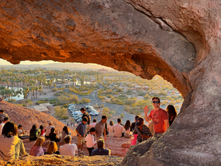 me waving from inside hole in the rock phoenix az