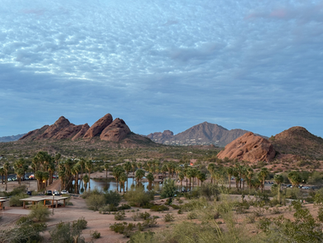 hole in the rock as seen from hunts tomb in papago park az