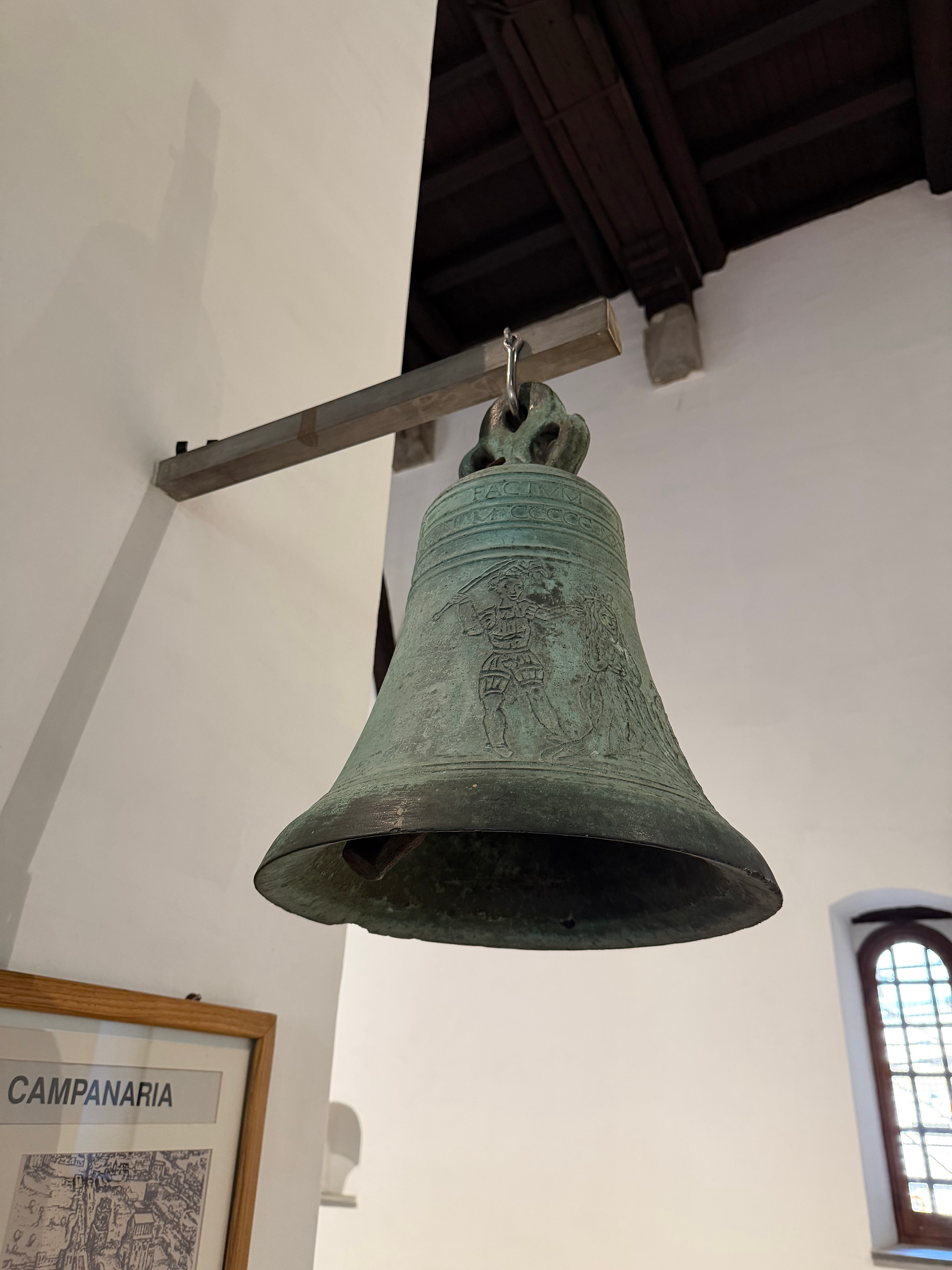 old bell in the museum in the monumental complex of santa chiara naples italy