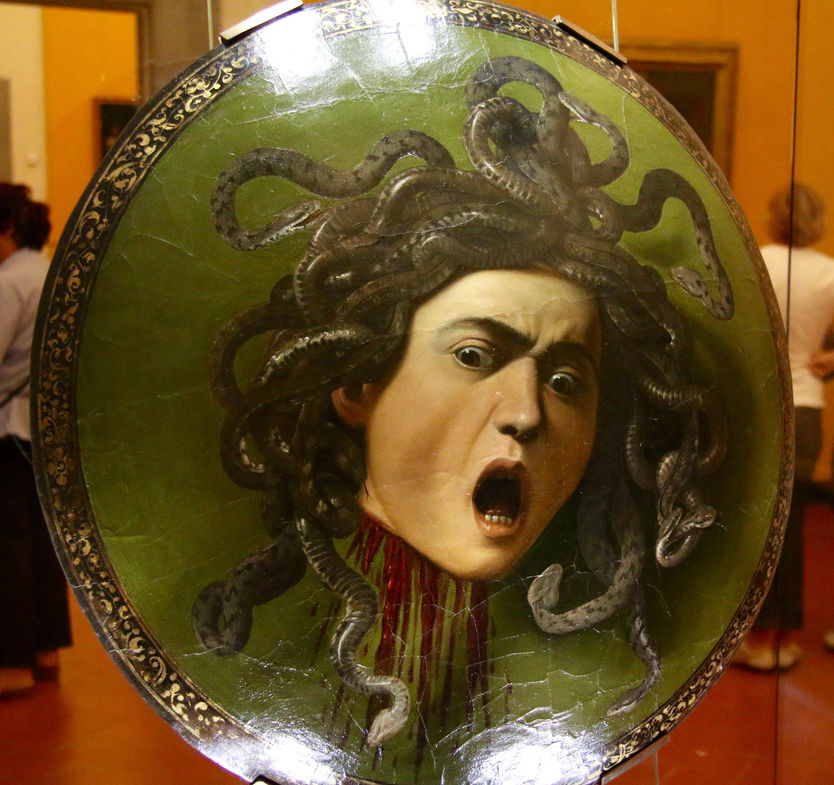 Medusa's Severed Head, Gods Battling Centaurs, Legends and Myth's Carved in Marble... ah Ita
