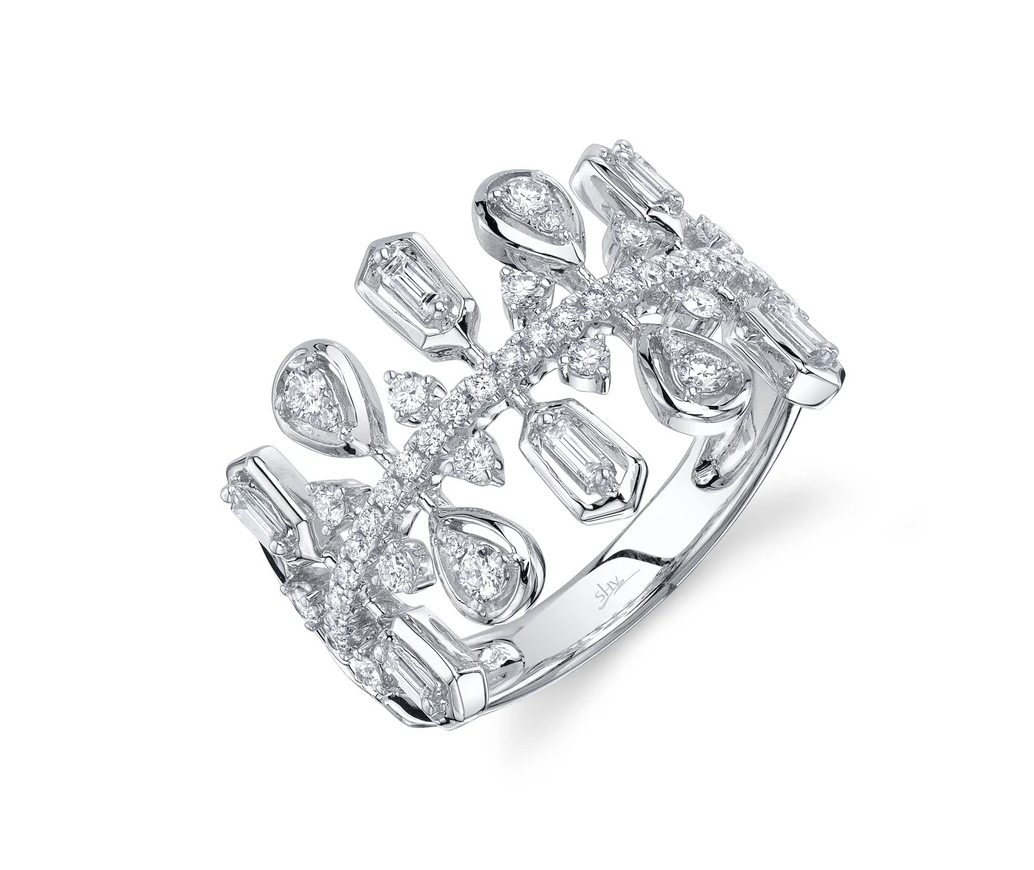 Diamond Baguette Crown Ring