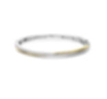 Sterling Silver Bi Color Crossover Bangle Bracelet