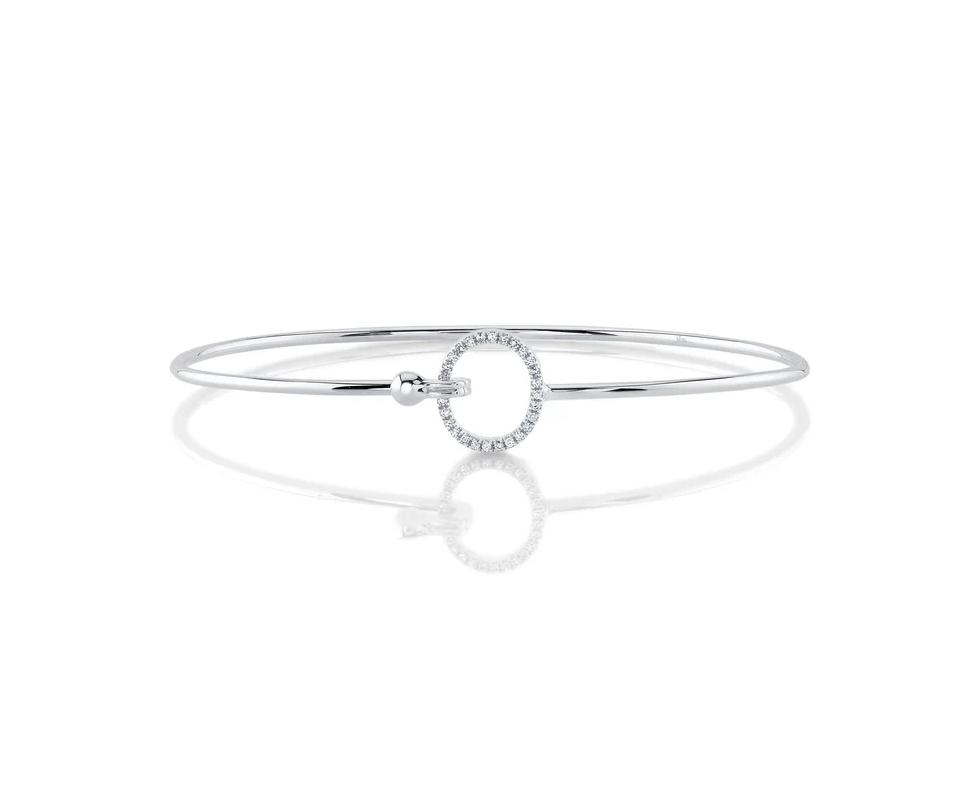 Diamond Oval Hook Bangle