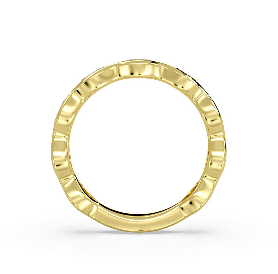 Thumbnail: Bezel Set Marquise Diamond Wedding Band
