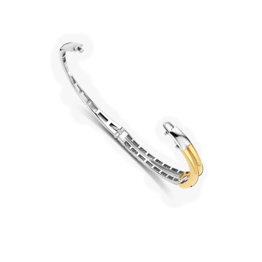 Thumbnail: Sterling Silver Sculpted Knot Bangle Bracelet