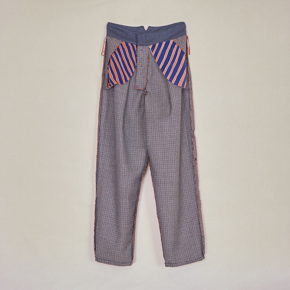 Miniature : LE PANTALON À PINCES BAGGY PIED-DE-POULE