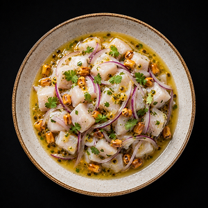 Fish Ceviche with Passion Fruit 