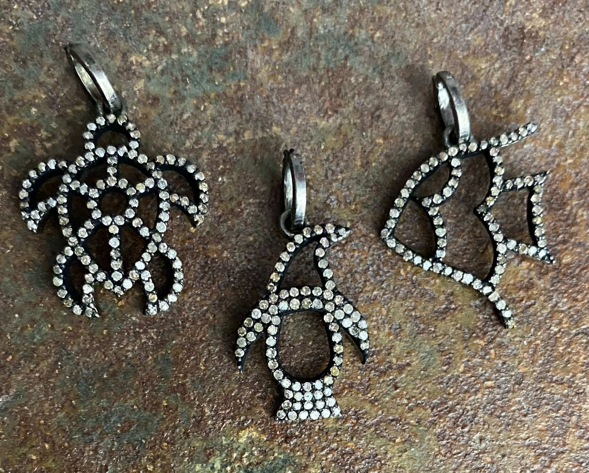 Animal Diamond & Silver Charm