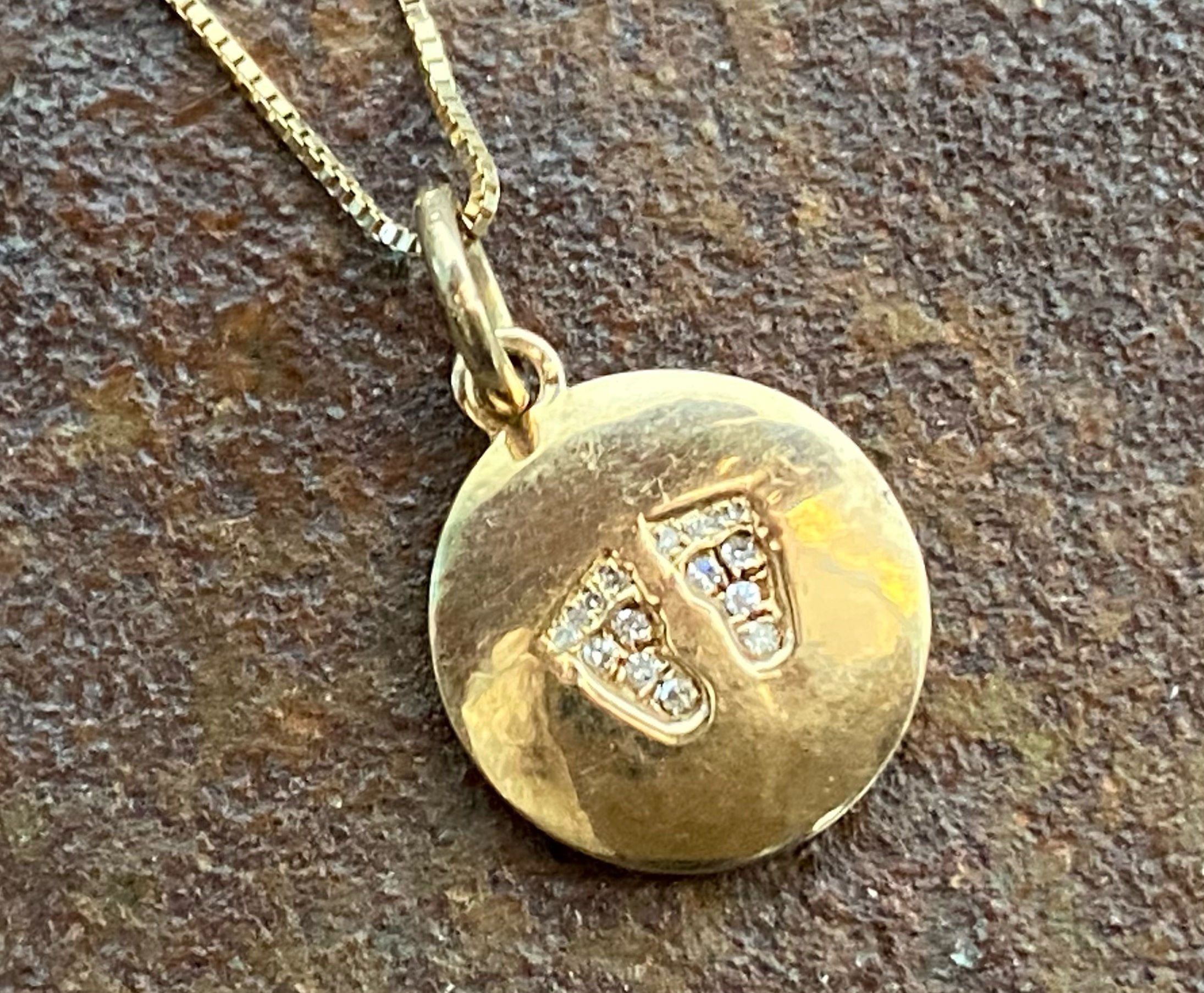Baby Feet Diamond & Gold 14kt Charm