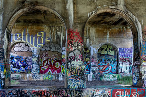 Michelle Andonian, Dequindre Cut, Double Arch, Photograph