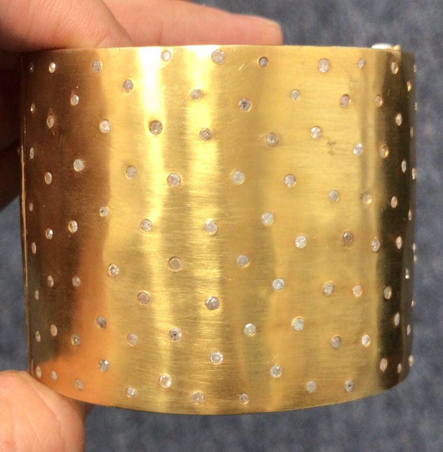 Gold Vermeil Diamond Cuff