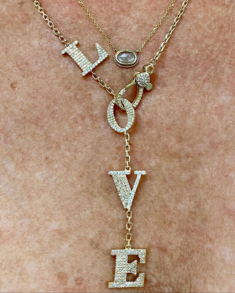 Thumbnail: LOVE  14kt & Diamond necklace