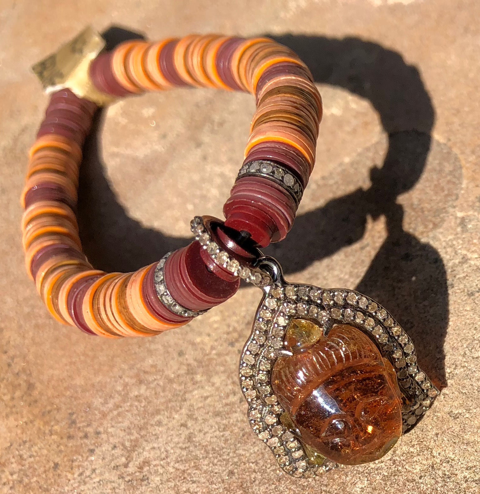 Tourmaline Diamond Vulcatine Bracelet