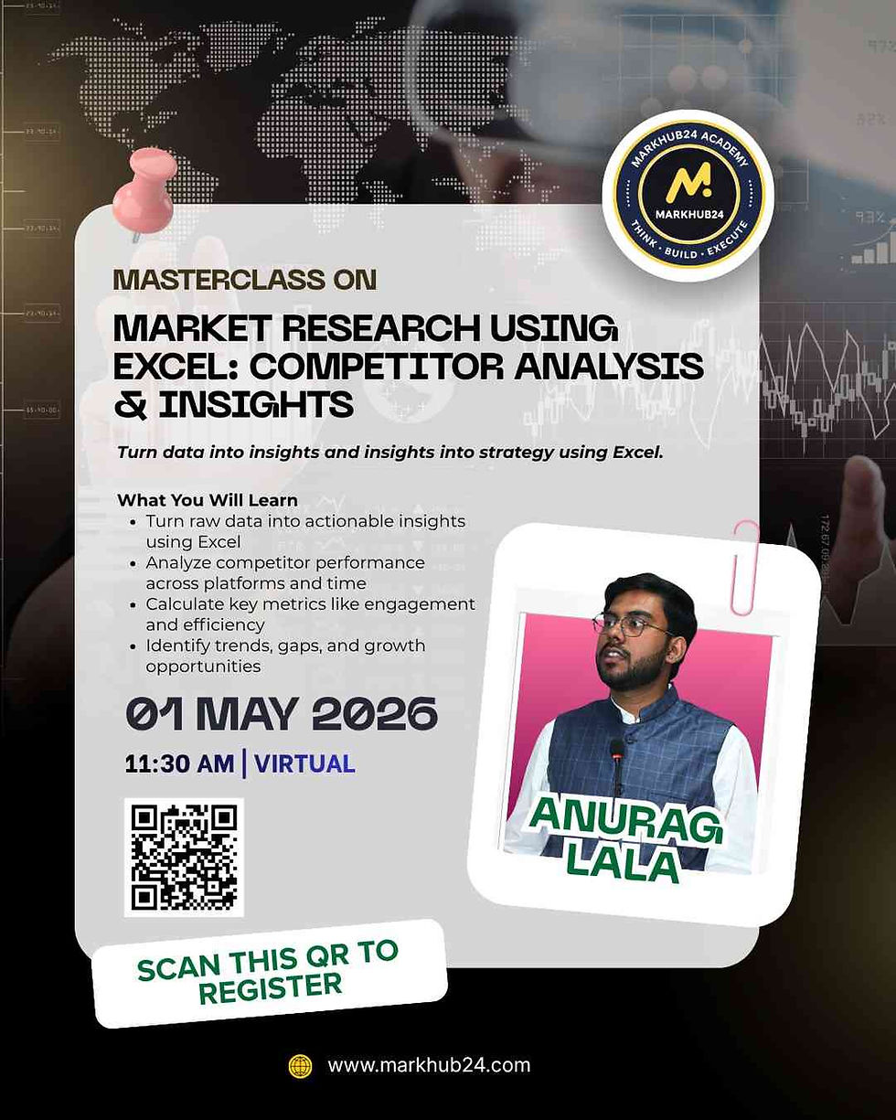 Session Report: Masterclass on “Market Research Using Excel: Competitor Analysis & Insights”