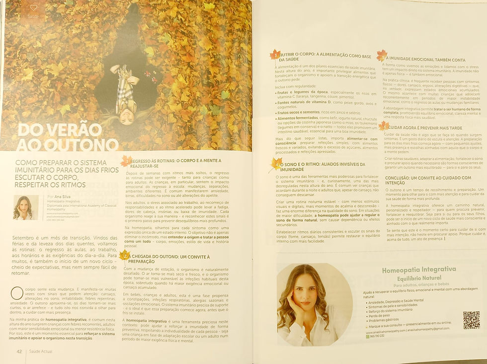 Do verão ao outono: como preparar o sistema imunitário para os dias frios