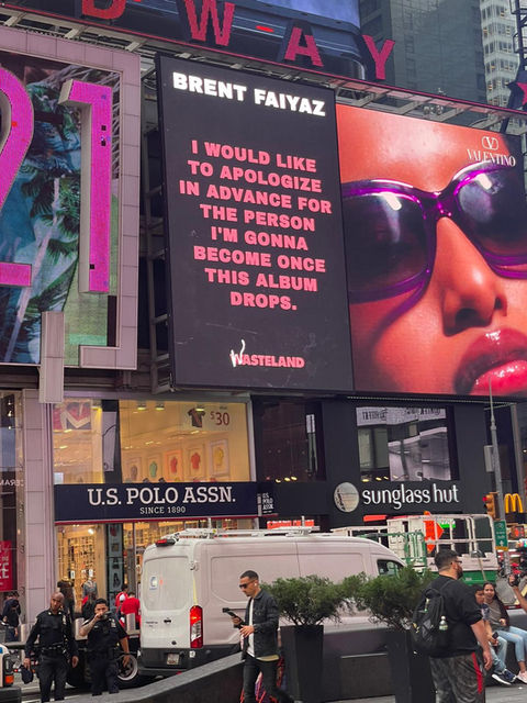 Rihanna's Fenty Beauty billboard in Times Square: 'I would like to apologize for the millions of times I've given zero fucks'