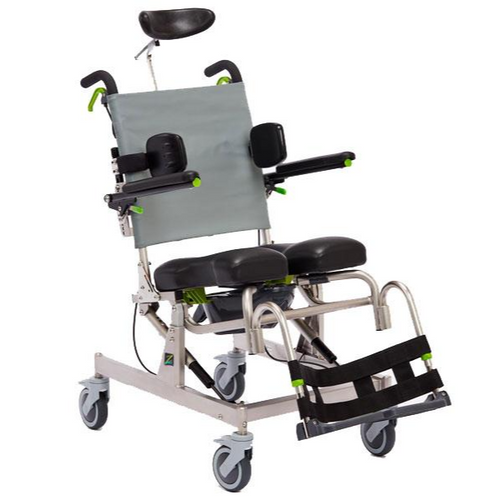Dynamic Rocker Back Raz Commode Dynamic RAZ Attendant Tilt Wheeled Shower Commode | Congdon's