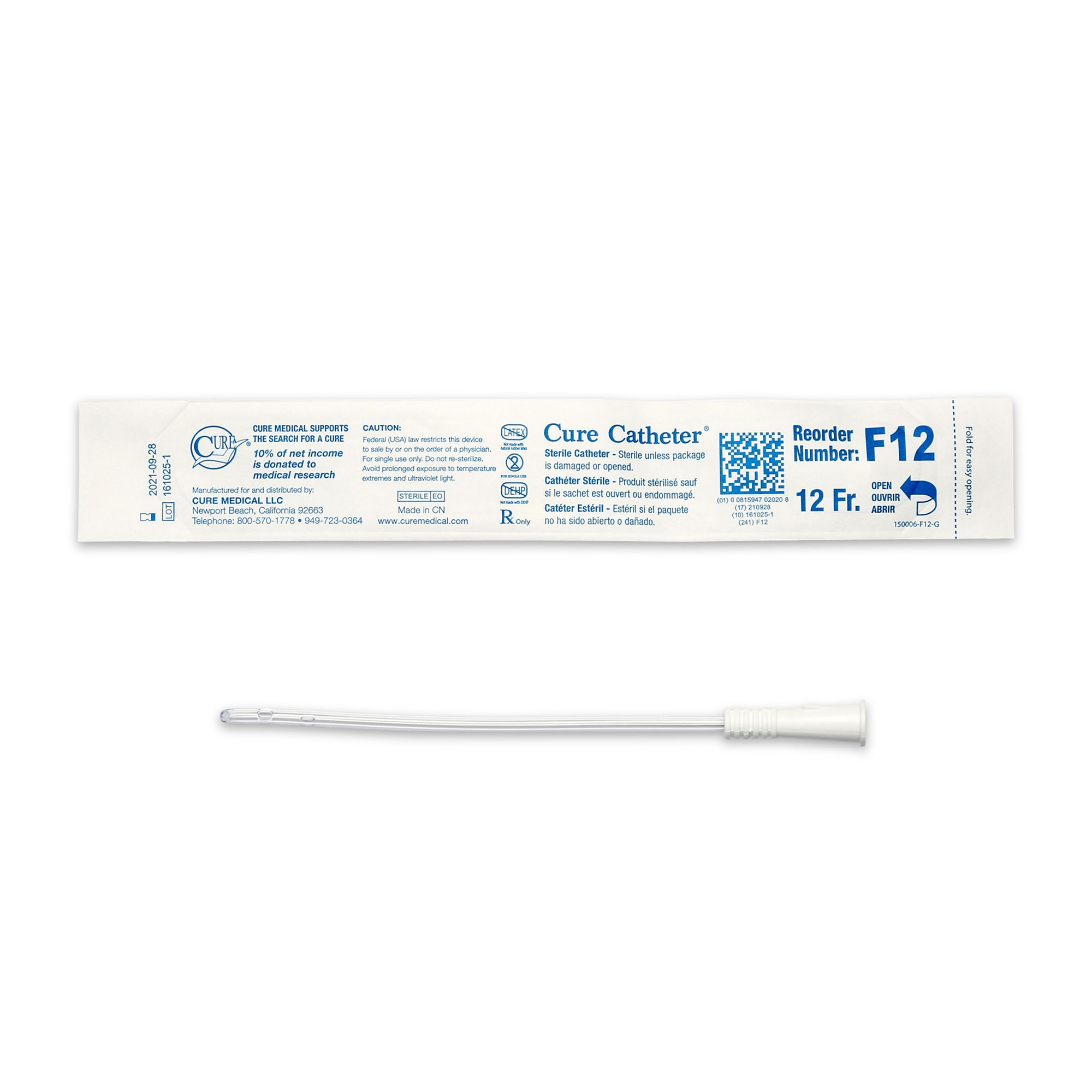 Intermittent Catheter, 12FR, Female, 6"