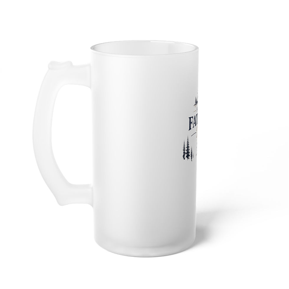 Thumbnail: Frosted Beer Mug — "Happy Father's Day" Rustic Mountain Design