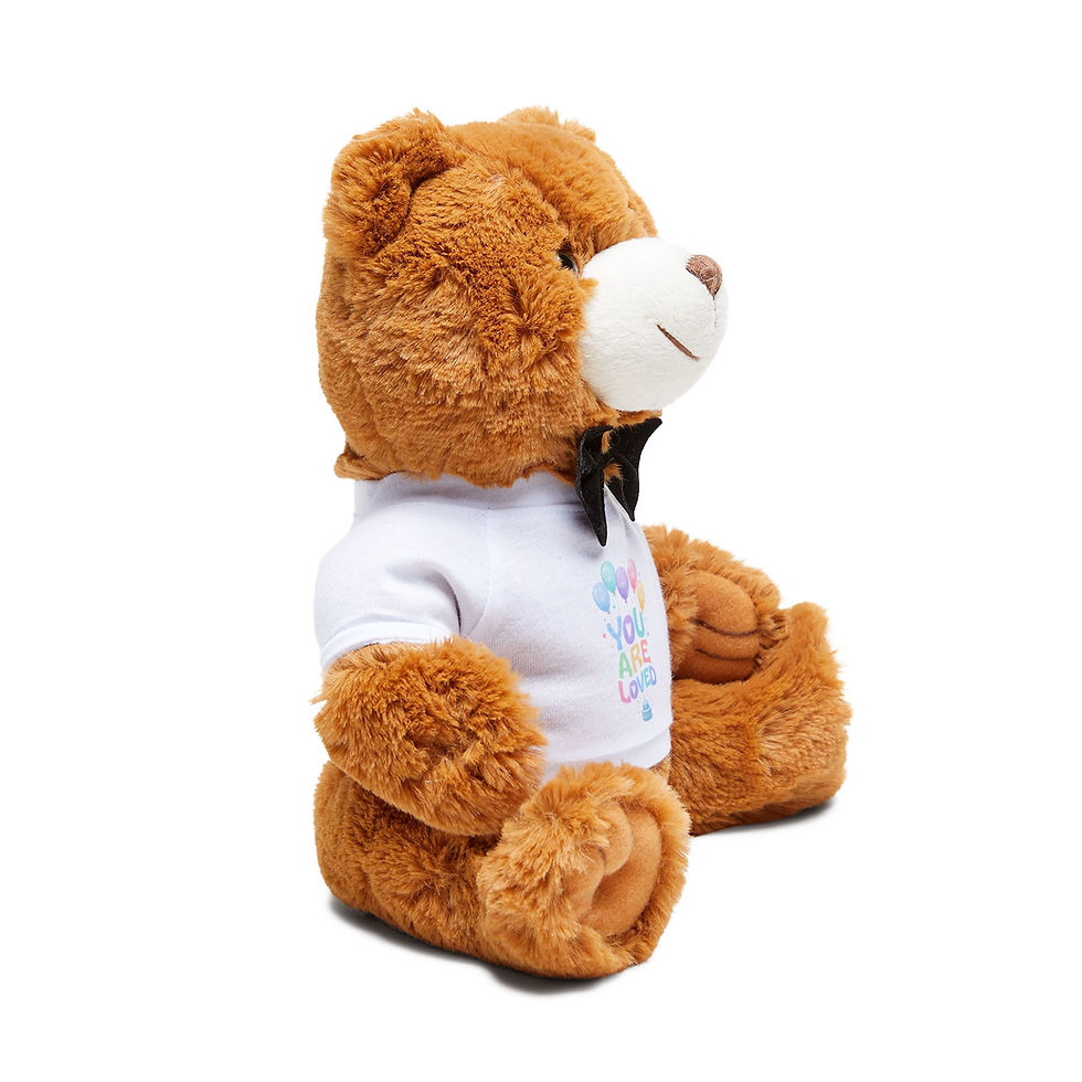Thumbnail: You Are Loved Teddy Bear Plush with T-Shirt — Cute Gift for Kids & Valentine’s