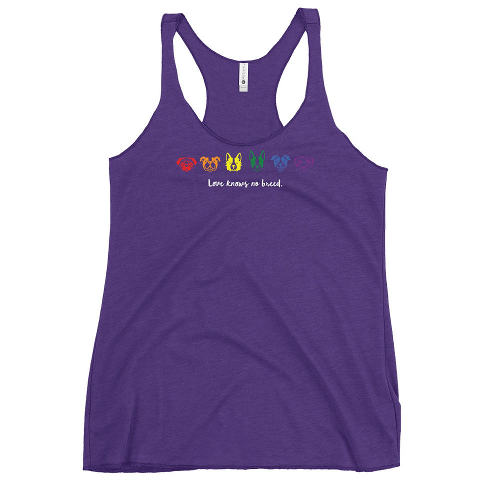 Thumbnail: Women's Racerback Tank - Love Knows No Breed